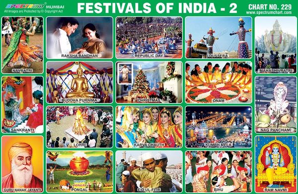 Chart No. 229 - Festivals of India - 2