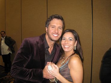 Backstage at ACM Awards with Luke Bryan after winning his first Entertainer of the Year! 
