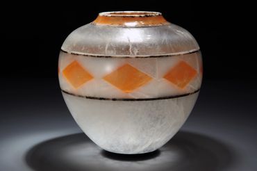 Alabaster turned vase