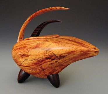 Sculptural wood teapot