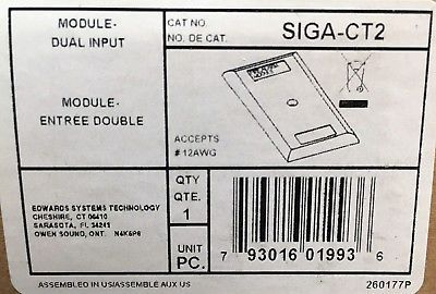 Edwards SIGA-CT2 Dual Input Module NEW Accepts # 12 AWG 