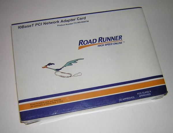 Road Runner 10BaseT Ethernet LAN PCI Card NIC FO-065-8600TW NEW in Box