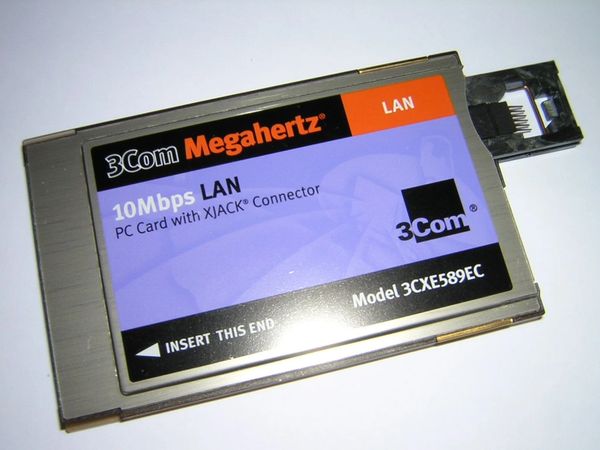 3Com Megahertz PCMCIA Ethernet LAN PC Card with XJACK 3CXE589EC NEW