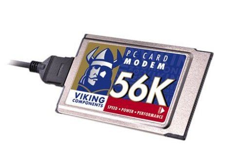 Viking 56k PCMCIA Data/Fax Modem PC Card with Dongle Cable