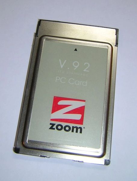 Zoom PCMCIA V.92 56k Modem PC Card with Dongle Cable 3005 3005L 1002
