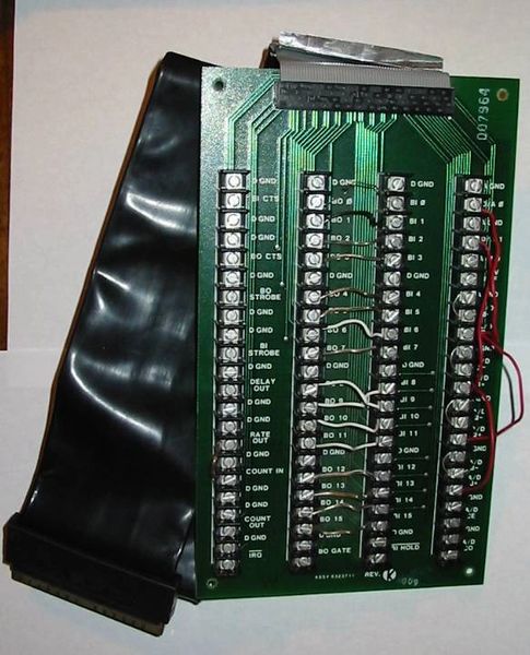 IBM PC Data Acquisition and Control Adapter DACA Screw Terminal Breakout Panel