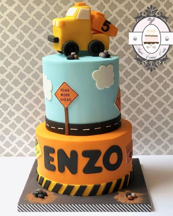 Construction Dump Truck Cake