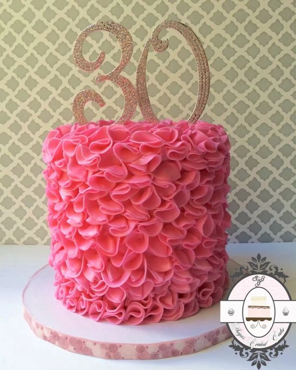 30th Birthday Ruffled Cake