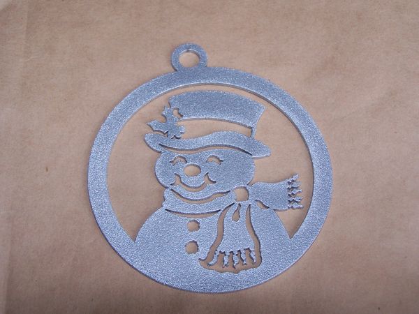 Snowman in Circle Ornament