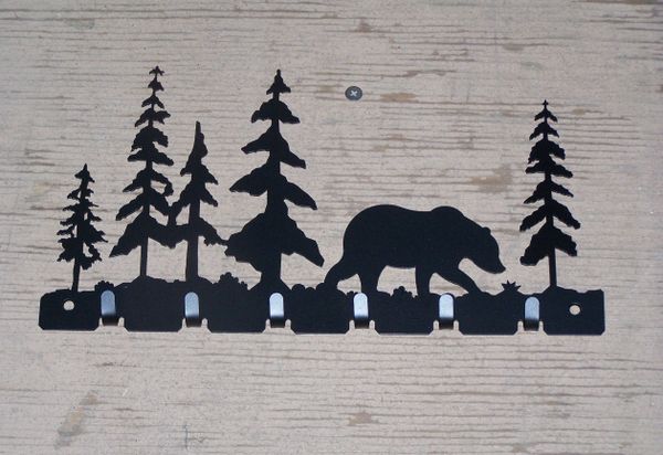 Bear with Trees 7 Key Hook
