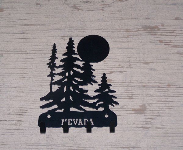 Trees with Moon 4 Key Hook