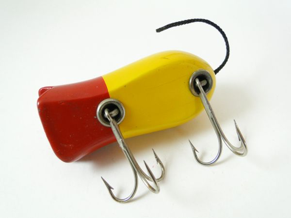 Vintage Shakespeare Swimming Mouse Fishing Lure Yellow Wood Lure