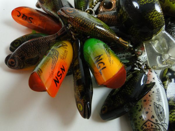 Heddon Salesman Fishing Lures  Old Antique & Vintage Wood Fishing Lures  Reels Tackle & More