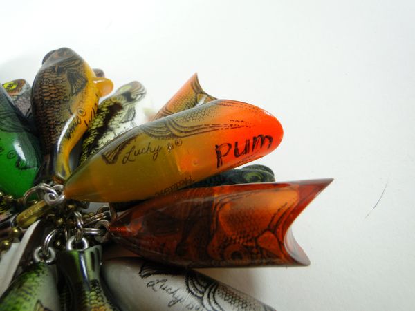 Vintage Worden's Lures Salesman Sample Board Spin-E-Miny Fisherman Wall Art  Fish
