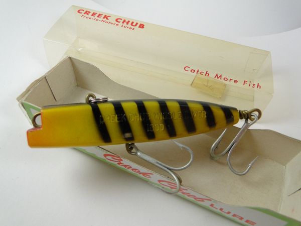 Creek Chub 1839 WOODEN WIGGLE DIVER Tiger Stripe NEW IN BOX!!