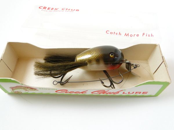 Creek Chub Surface Ding Bat  Antique fishing lures, Vintage