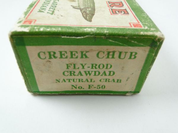 Creek Chub Fly Rod Crawdad F50  Old Antique & Vintage Wood Fishing Lures  Reels Tackle & More