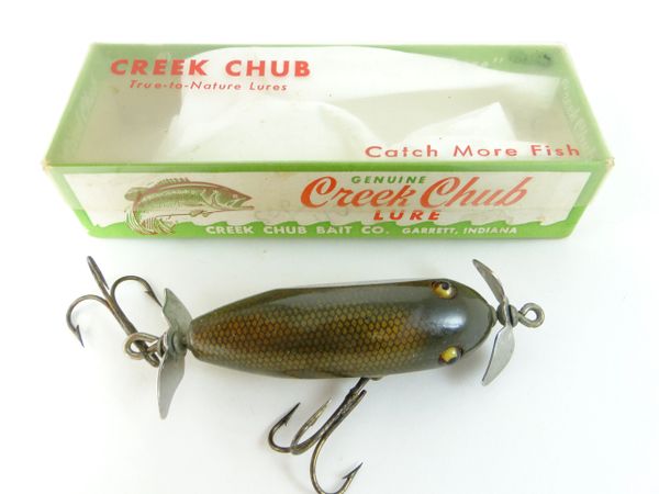 CREEK CHUB INJURED MINNOW 2.75-WOOD+2PROPS/EYE FISHING TOPWATER LURE