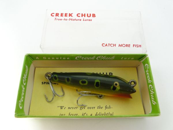Creek Chub Spinning Darter 8000  Old Antique & Vintage Wood Fishing Lures  Reels Tackle & More
