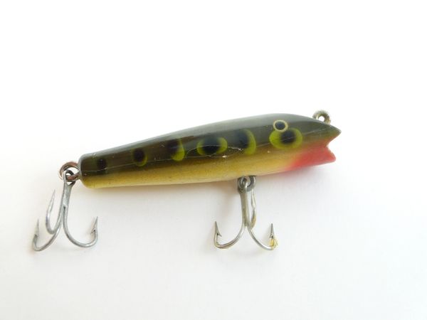 1930S CREEK CHUB FROG SKIN DARTER FISHING LURE