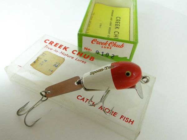 Creek Chub Spoontail Fishing Lure  Old Antique & Vintage Wood Fishing Lures  Reels Tackle & More