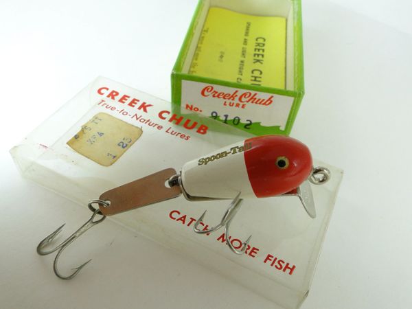 Creek Chub 9102 Spoontail Wood Fishing Lure NEW IN BOX + PAPER INSERT