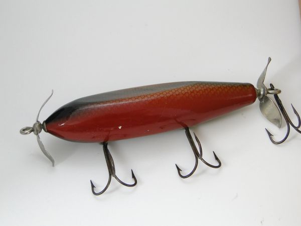 Paw Paw Injured Minnow Fishing Lure  Old Antique & Vintage Wood Fishing  Lures Reels Tackle & More