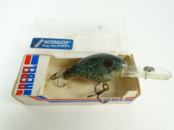 Vintage Rebel Deep Mini R Fishing Lure ~ Brown/Neon Orange