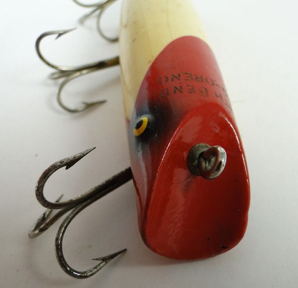 VINTAGE SOUTH BEND Babe-Oreno Red & White Wood Fishing Lure $1.99