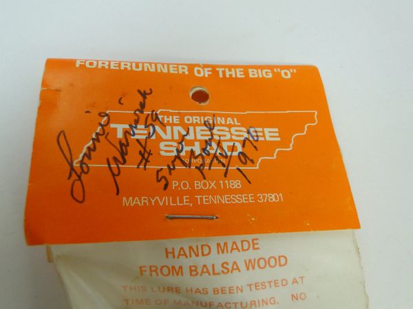 Autographed Tennessee Shad 1970 SUPER BOWL Early Wood Fishing Lure New in  Package