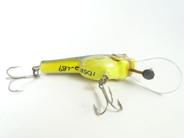 Bagleys Salesman Sample or Field Test Lure Brass Wire YELLOW BASS EX+