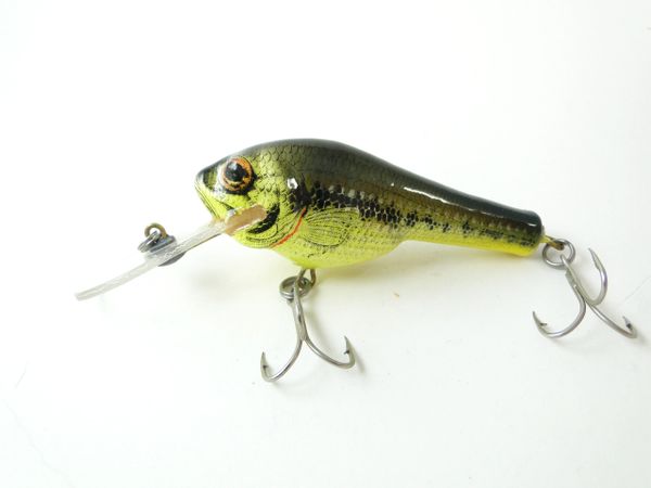 Bagleys Salesman Sample or Field Test Lure Brass Wire YELLOW BASS EX+