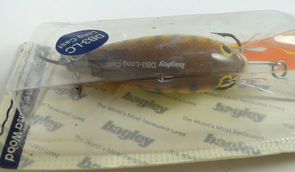 Vintage Bagley DB3 HBO Black Herringbone Musky Bass Fishing Lure 2#