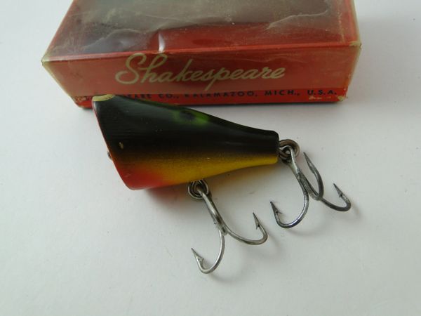 Shakespeare Pop Eye  Old Antique & Vintage Wood Fishing Lures Reels Tackle  & More