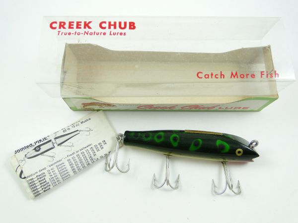 Creek Chub Wood and Glass Eye Fishing Lures For Sale COLLECTORS