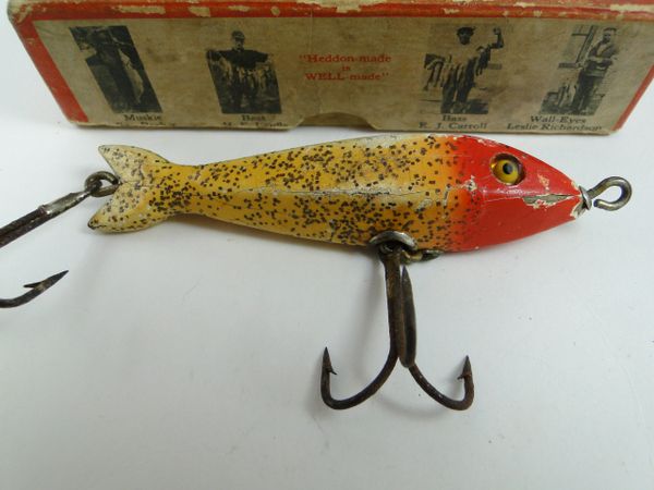 Heddon Big Joe  Old Antique & Vintage Wood Fishing Lures Reels Tackle &  More