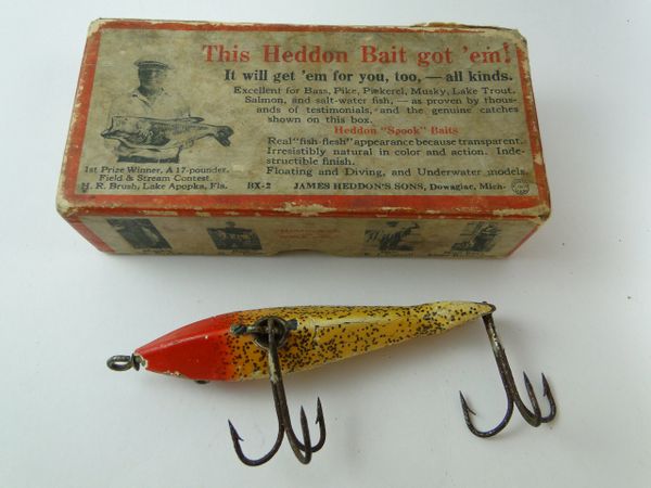 Heddon Big Joe  Old Antique & Vintage Wood Fishing Lures Reels