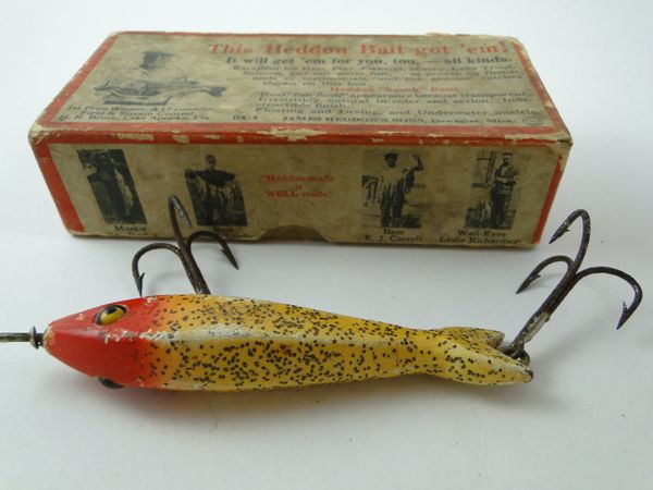 Heddon Big Joe  Old Antique & Vintage Wood Fishing Lures Reels Tackle &  More
