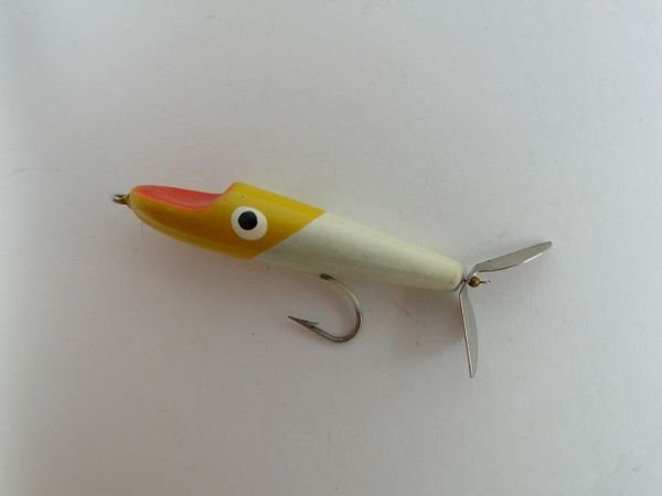 Shur Luk Min-O-Trol Wood Fly Rod Fishing Lure Garrett Indiana Lure