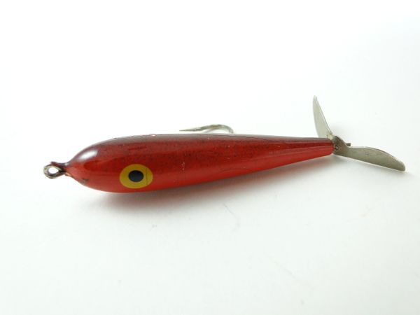 Shur Luk #509 Red Heart Wood Fly Rod Fishing Lure Garrett Indiana Lure