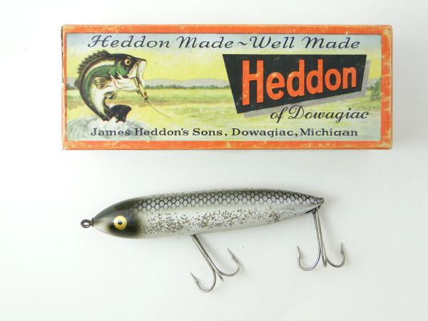 Vintage Heddon Zara Spook, 3/5oz Fire Tiger fishing lure #3840