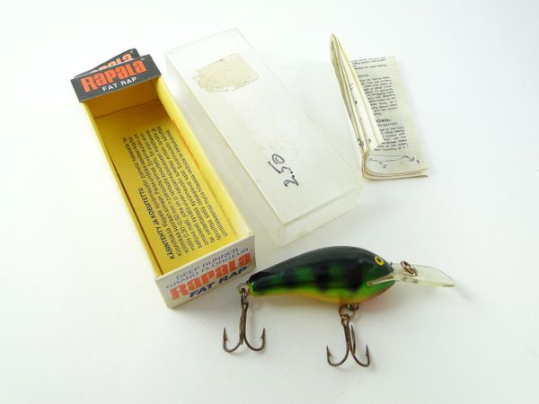 Rapala Fat Rap  Old Antique & Vintage Wood Fishing Lures Reels