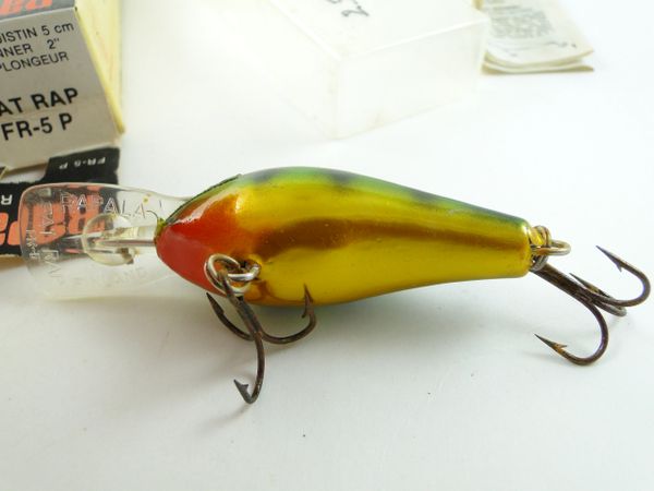 BG24 Lot of FIVE Old Stock Vintage Rapala Fishing Lures Very Nice