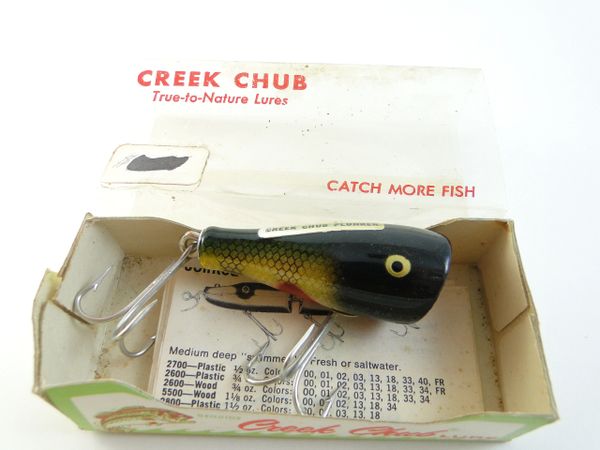 Creek Chub Midget Plunker  Old Antique & Vintage Wood Fishing