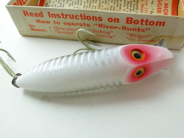 PINK HEDDON MIDGET RIVER RUNT FISHING LURE, VINTAGE