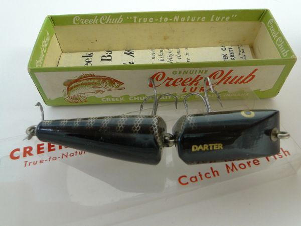 CREEK CHUB WOOD DARTER #2013S-RARE SOLID BLACK