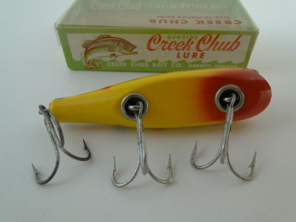 Creek Chub 8014 CB Concave Belly Darter in Yellow Spot EX+ in Correct Box