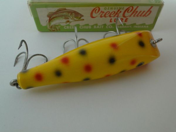 Creek Chub Plastic 4 Darter Vintage Fishing Lure, Yellow w/Black & Red  Spots - La Paz County Sheriff's Office Dedicated to Service