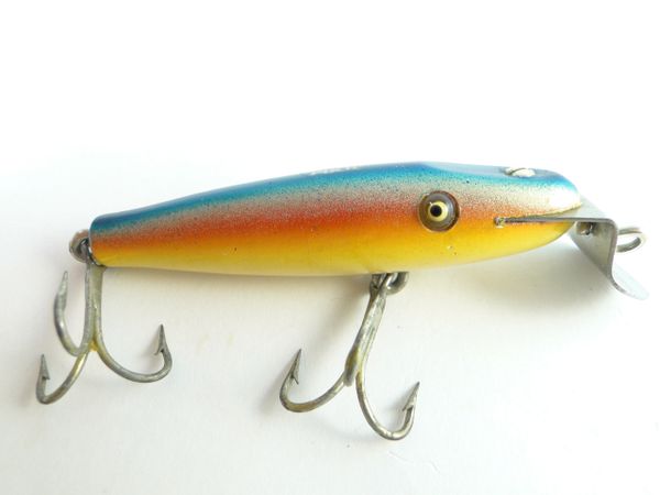 Creek Chub 2208 Rainbow Midget Pikie Minnow Glass Eyes EX+ Fishing Lure