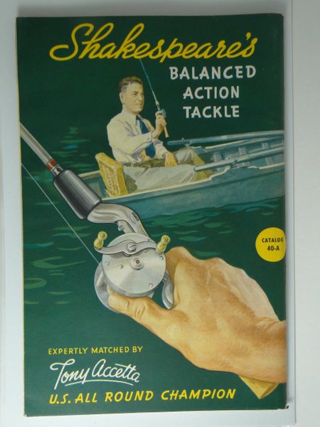 Shakespeare 1940 Fishing Tackle Sales Catalog  Old Antique & Vintage Wood Fishing  Lures Reels Tackle & More